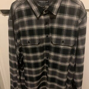 Thursday Boot Company Black and Gray Checkered Shirt